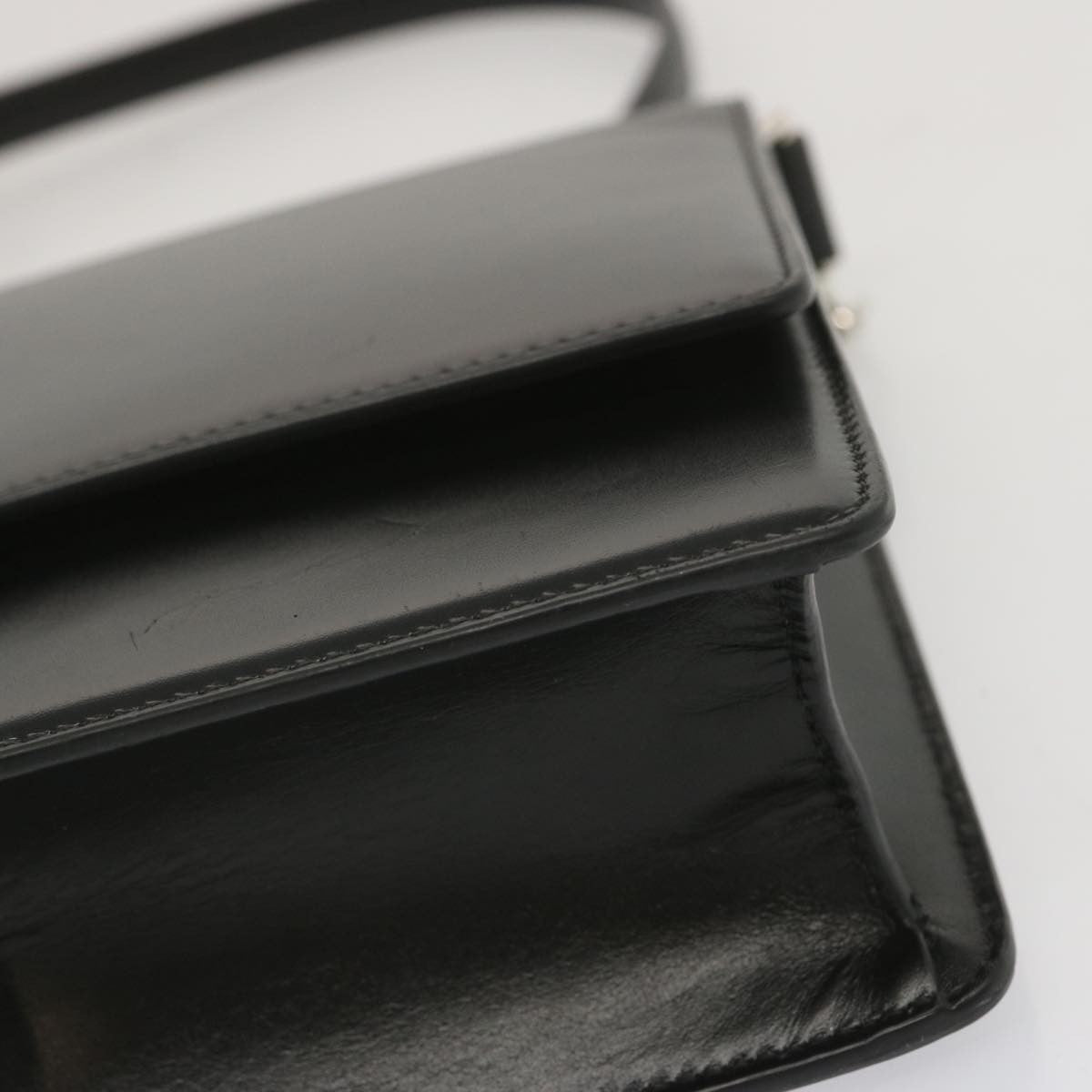 Givenchy 4G Shoulder Bag Leather Black Leather Shoulder Bag Bag (Pre-Owned)