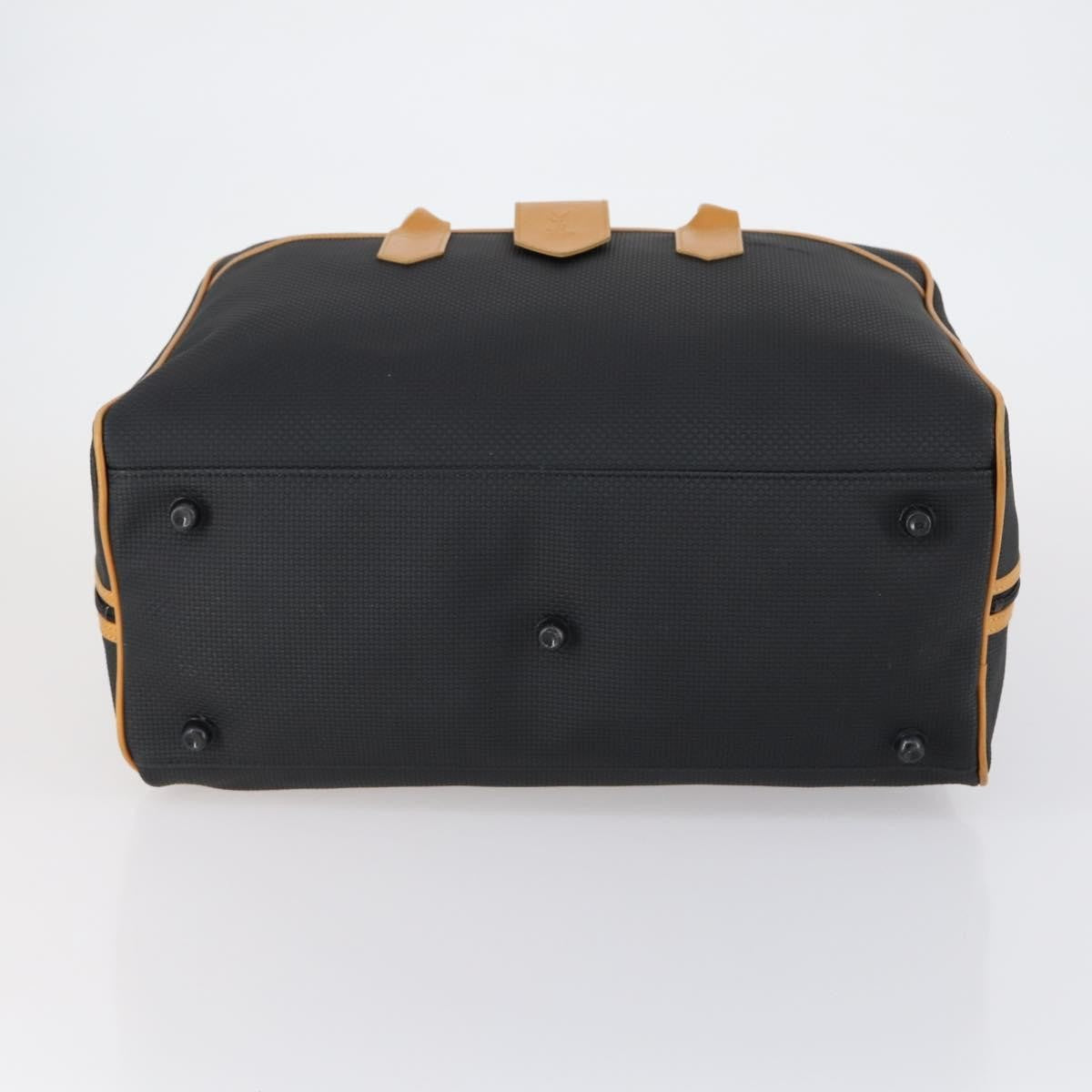 Saint Laurent Vintage Boston Pvc Leather Black Pvc Travel Bag Bag (Pre-Owned)