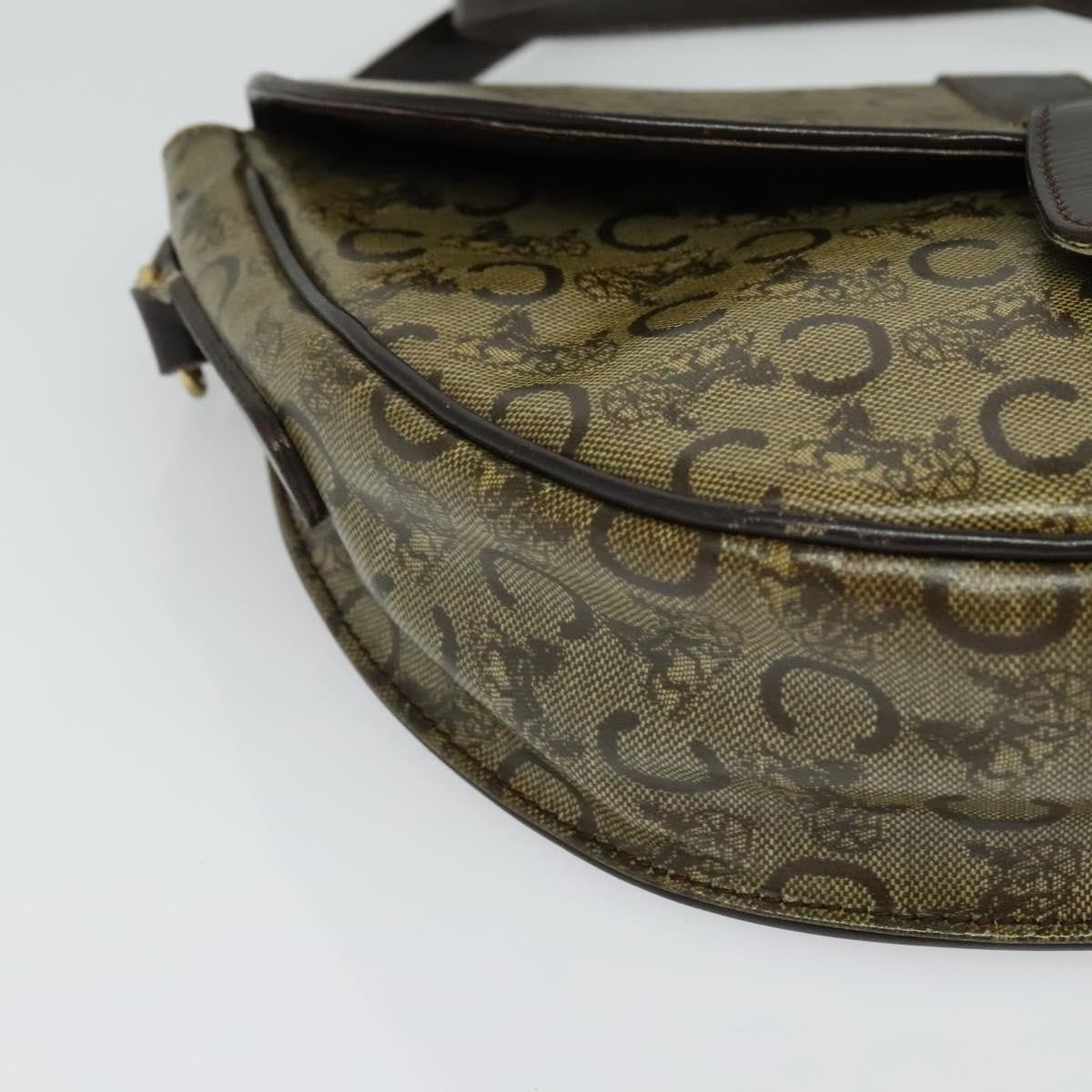 Celine C Sulky Canvas And Leather Beige Canvas Shoulder Bag Bag (Pre-Owned)