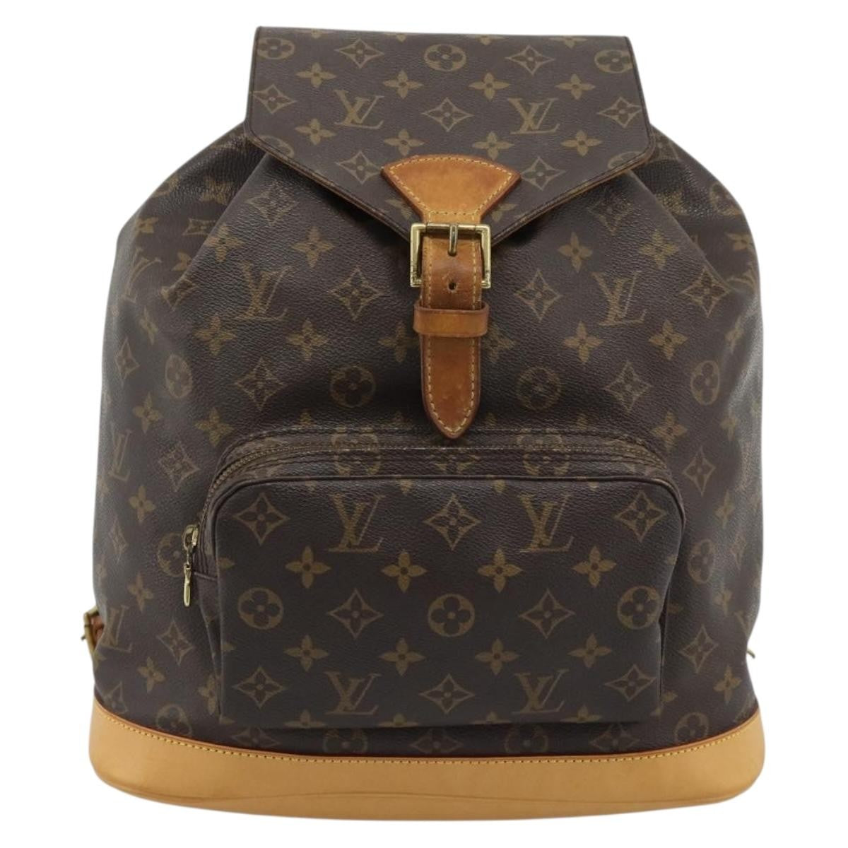 Louis Vuitton Vintage Montsouris Monogram Canvas Brown Canvas Backpack Bag (Pre-Owned)