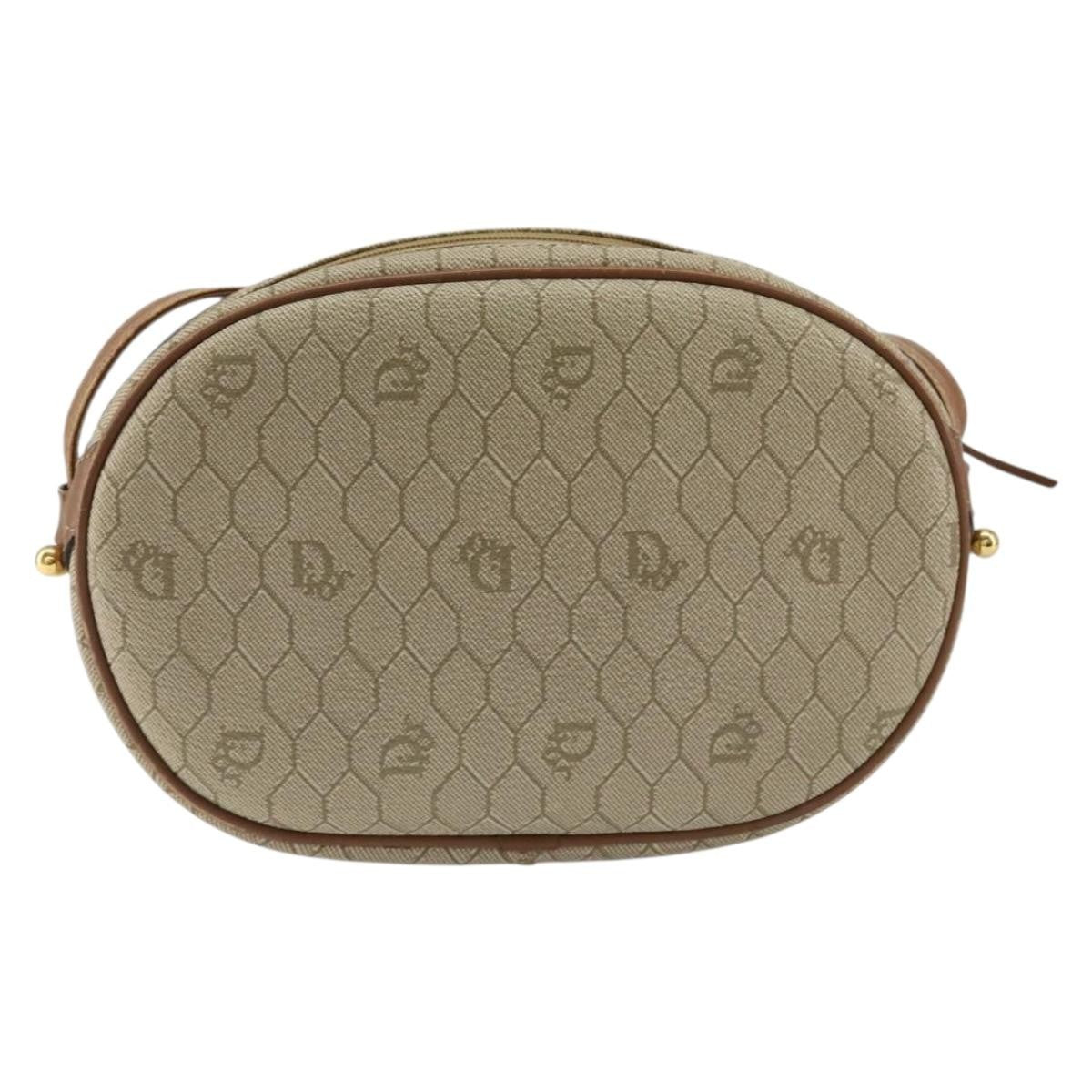 Christian Dior Vintage Honeycomb Canvas Beige Canvas Shoulder Bag Bag (Pre-Owned)