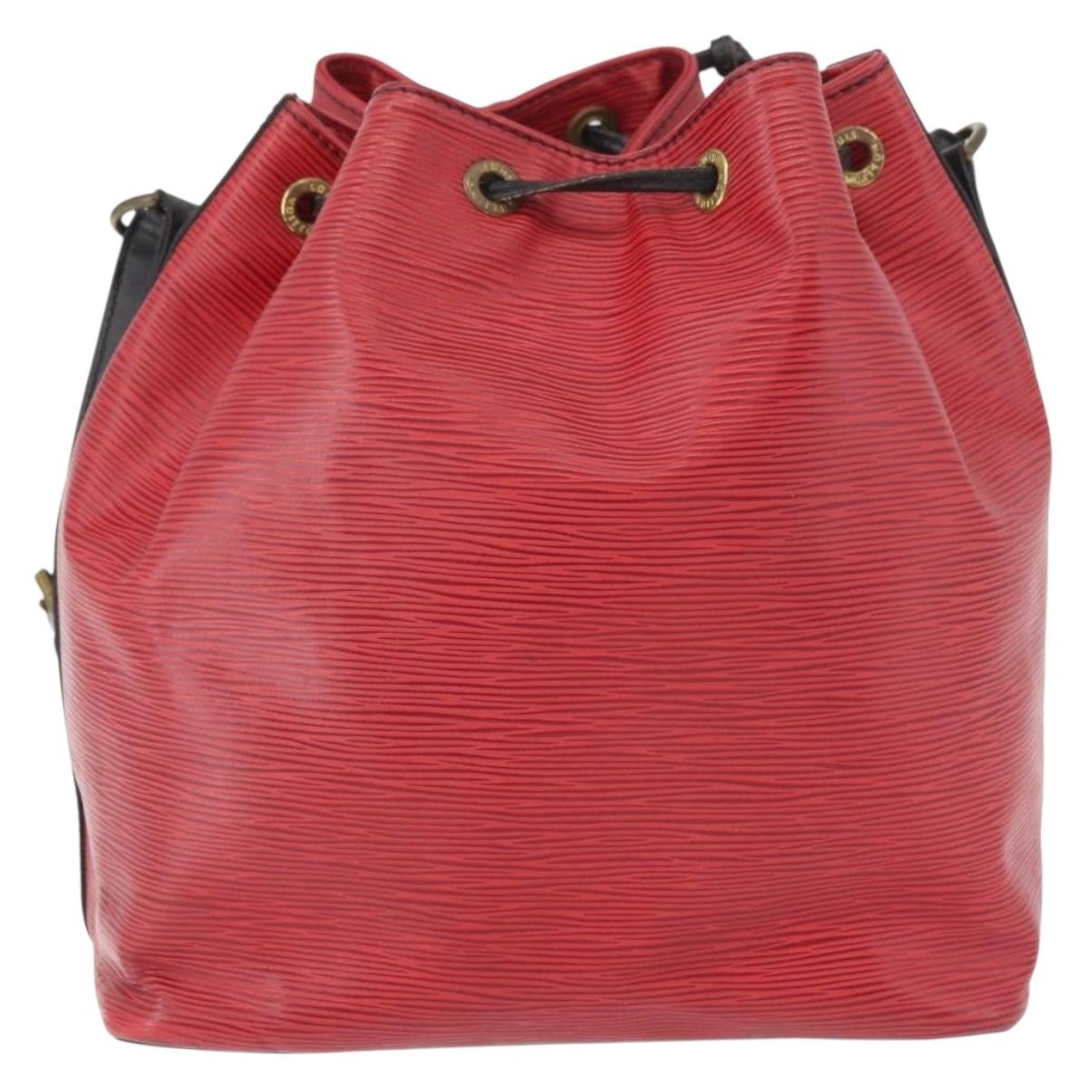 Louis Vuitton Bicolor Petit Noe Epi Leather Red Leather Shoulder Bag Bag (Pre-Owned)