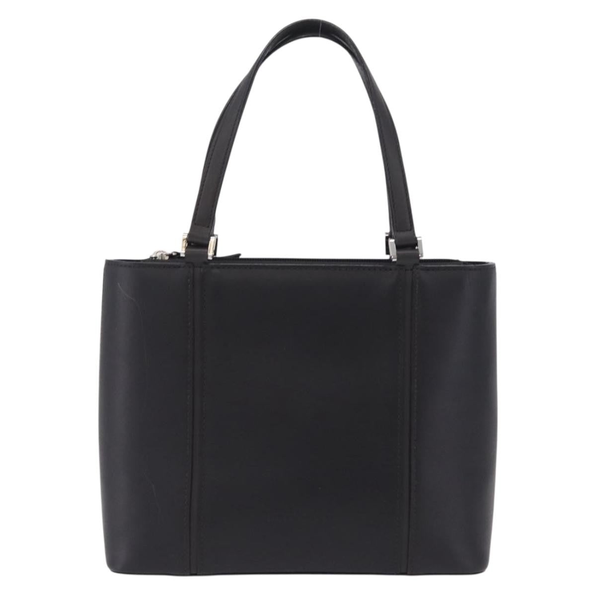 Burberry Vintage Leather Black Leather Handbag (Pre-Owned)