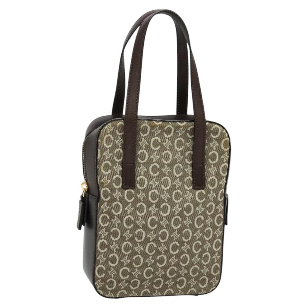 Celine C Macadam Canvas Gray Canvas Handbag (Pre-Owned)