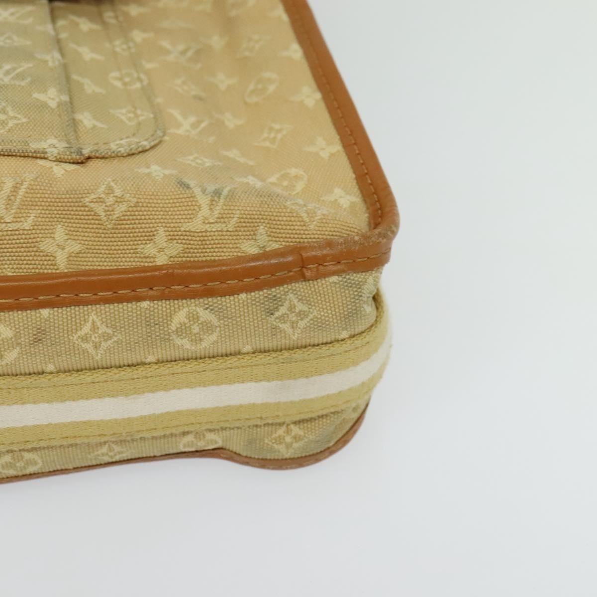 Louis Vuitton Mary Kate Messenger Mini Lin Beige Canvas Handbag (Pre-Owned)