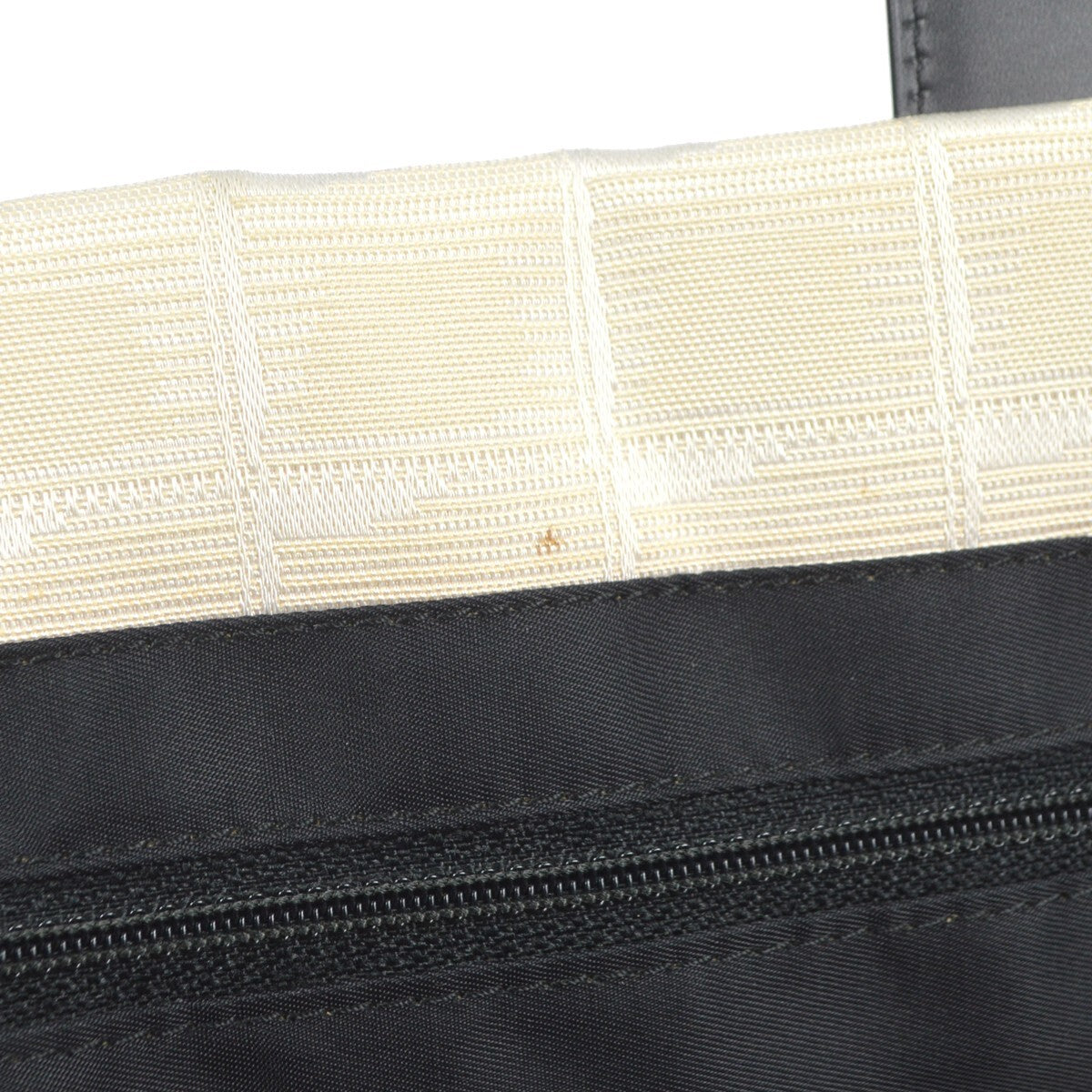 Chanel Travel Line Nylon White Nylon Tote Bag Bag (Pre-Owned)