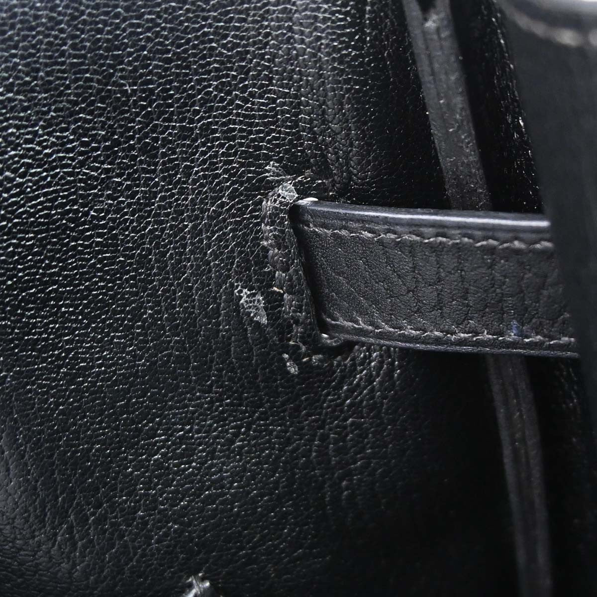 Hermes Birkin Black Ardennes With Gold Hardware Black Leather Handbag (Pre-Owned)