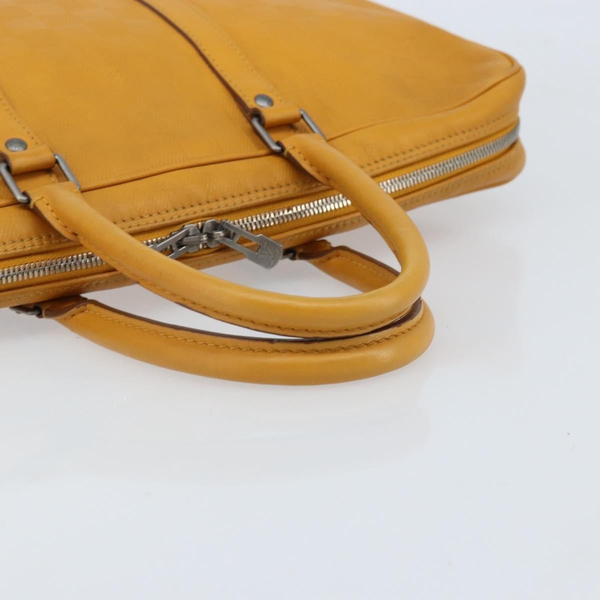 Louis Vuitton Porte-Documents Voyage Damier Infini Leather Yellow Leather Briefcase Bag (Pre-Owned)