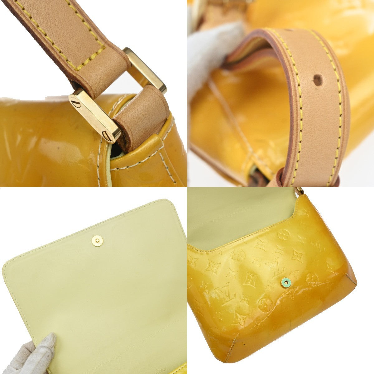 Louis Vuitton Thompson Street Monogram Vernis Yellow Patent_Leather Shoulder Bag Bag (Pre-Owned)