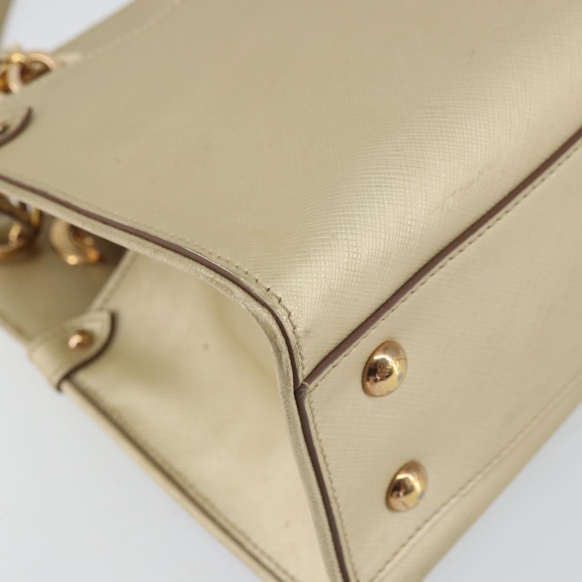 Salvatore Ferragamo Gancini Leather Gold Leather Shoulder Bag Bag (Pre-Owned)