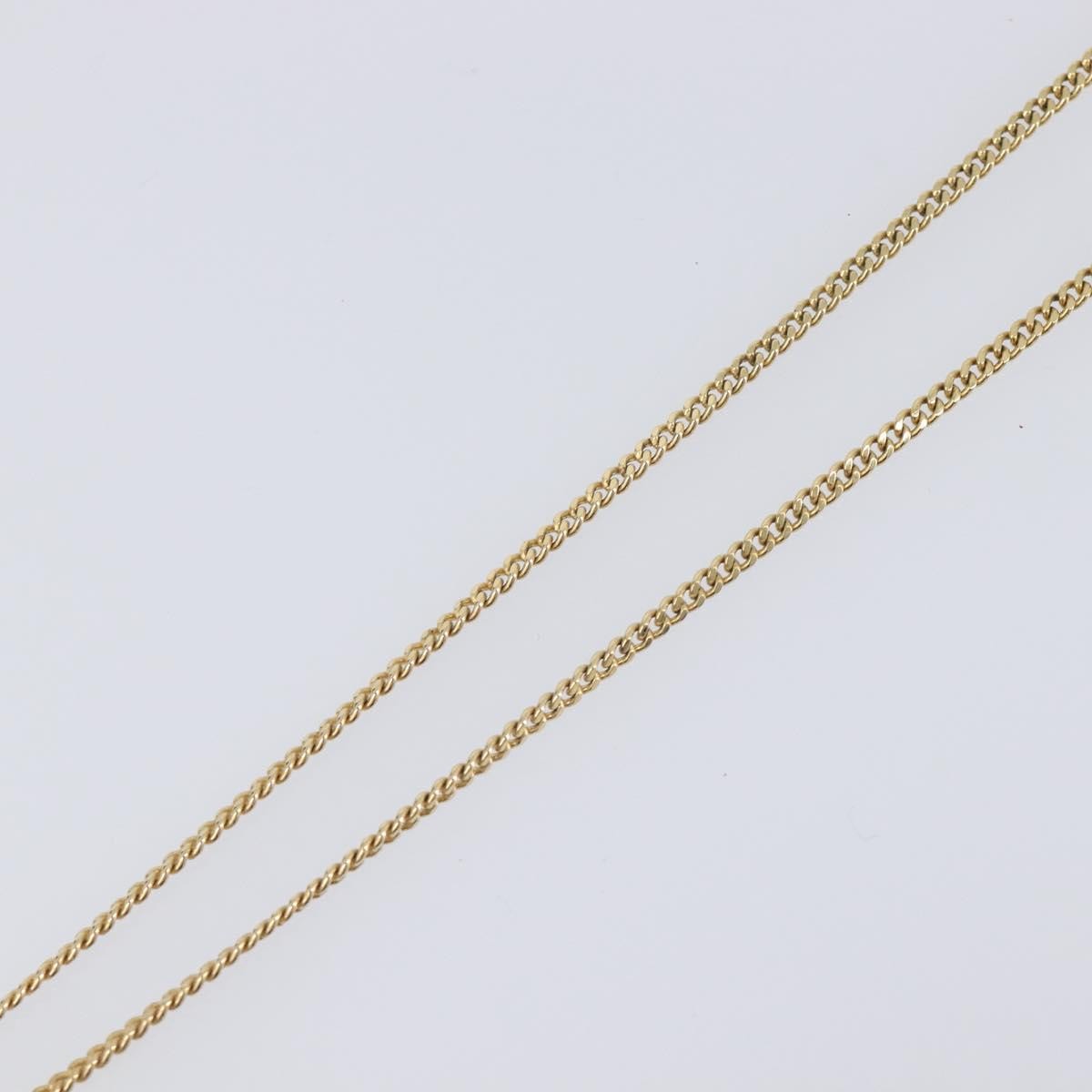 Christian Dior Cd Cube Charms Pendant Metal With Crystals Gold Metal Necklace Jewelry (Pre-Owned)