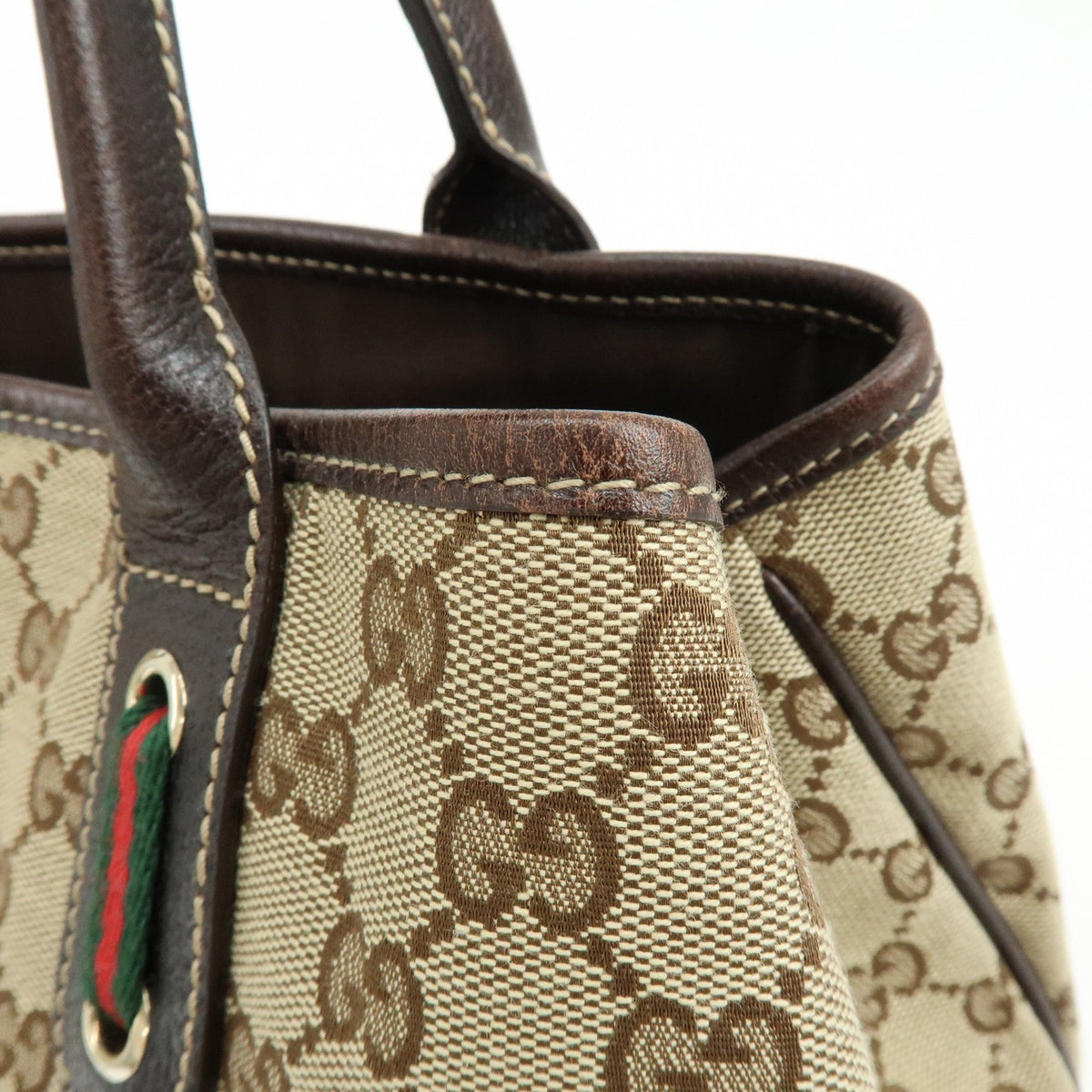 Gucci Princy Gg Canvas Beige Canvas Tote Bag Bag (Pre-Owned)