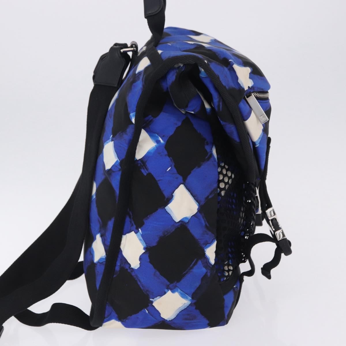 Chanel Airlines Mesh Printed Nylon Blue Nylon Backpack Bag (Pre-Owned)