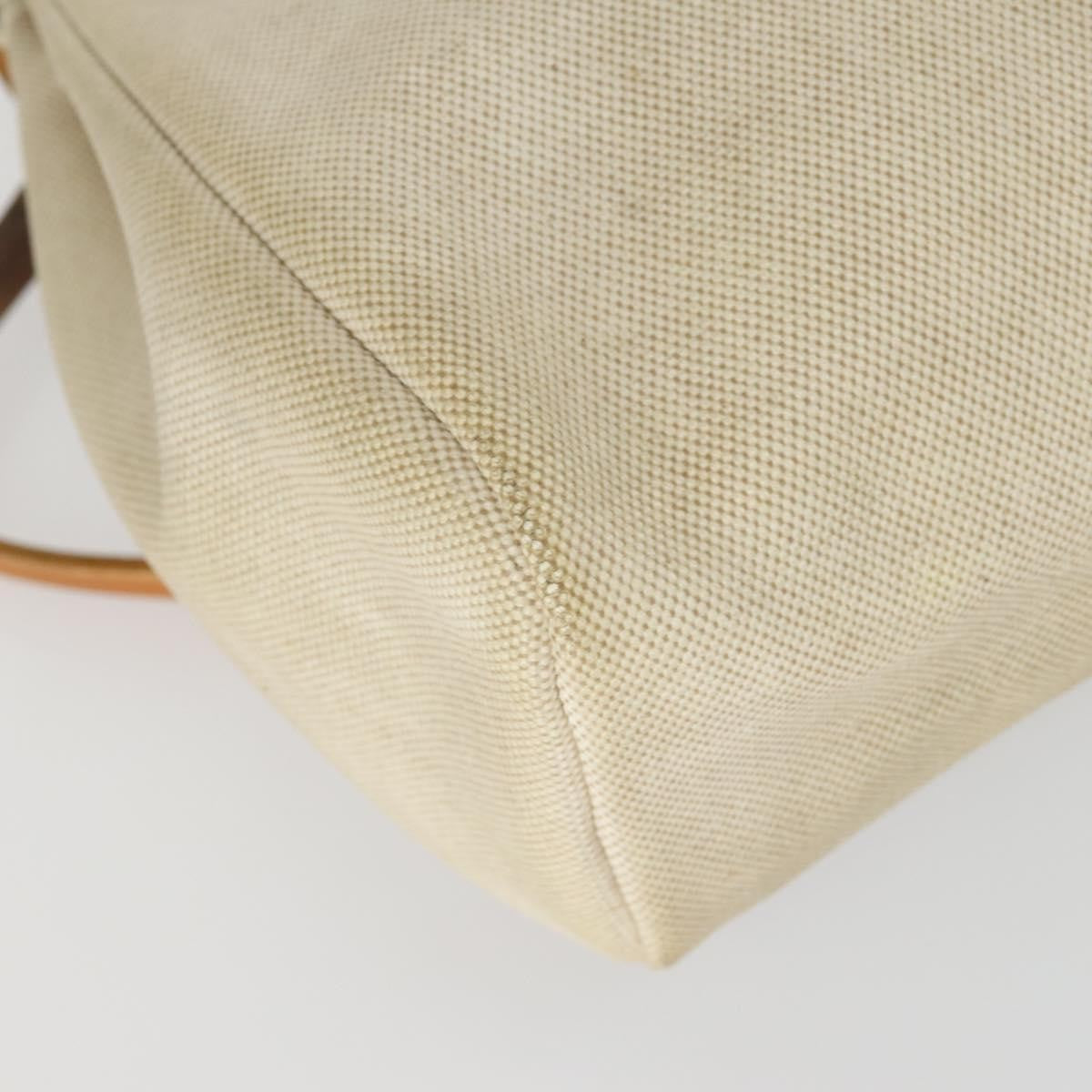 Hermes Herbag A Dos Toile Beige Canvas Backpack Bag (Pre-Owned)