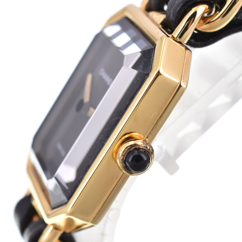 Chanel Premiere Rock Quartz Stainless Steel And Leather Watch (Pre-Owned)