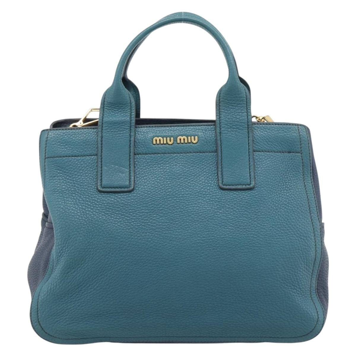 Miu Miu Vintage Leather Green Leather Handbag (Pre-Owned)