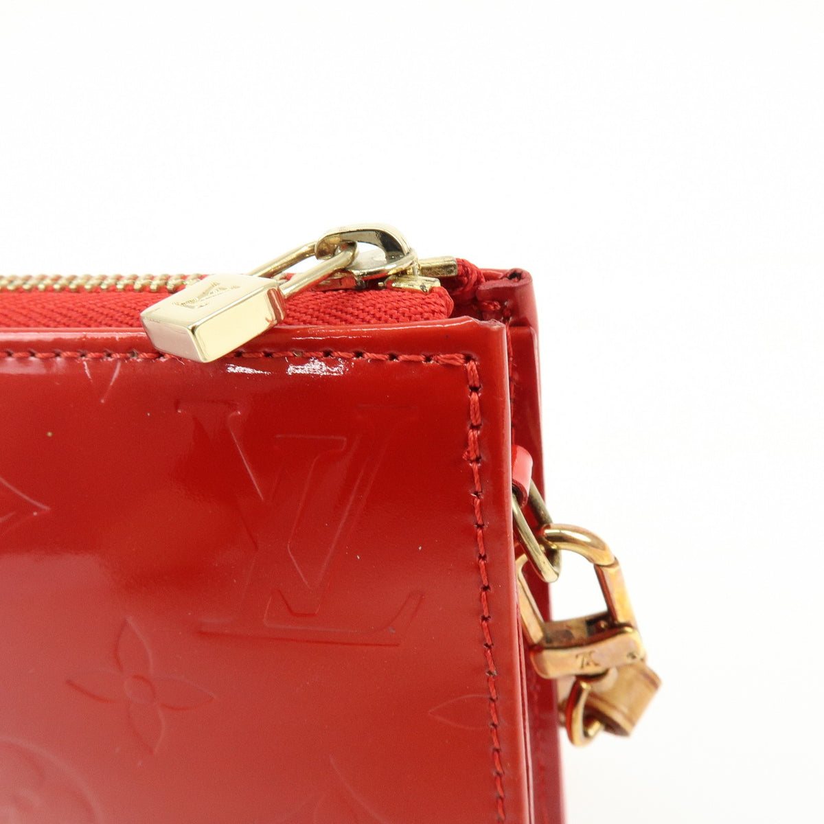 Louis Vuitton Lexington Pochette Monogram Vernis Red Patent_Leather Clutche & Pouche Bag (Pre-Owned)