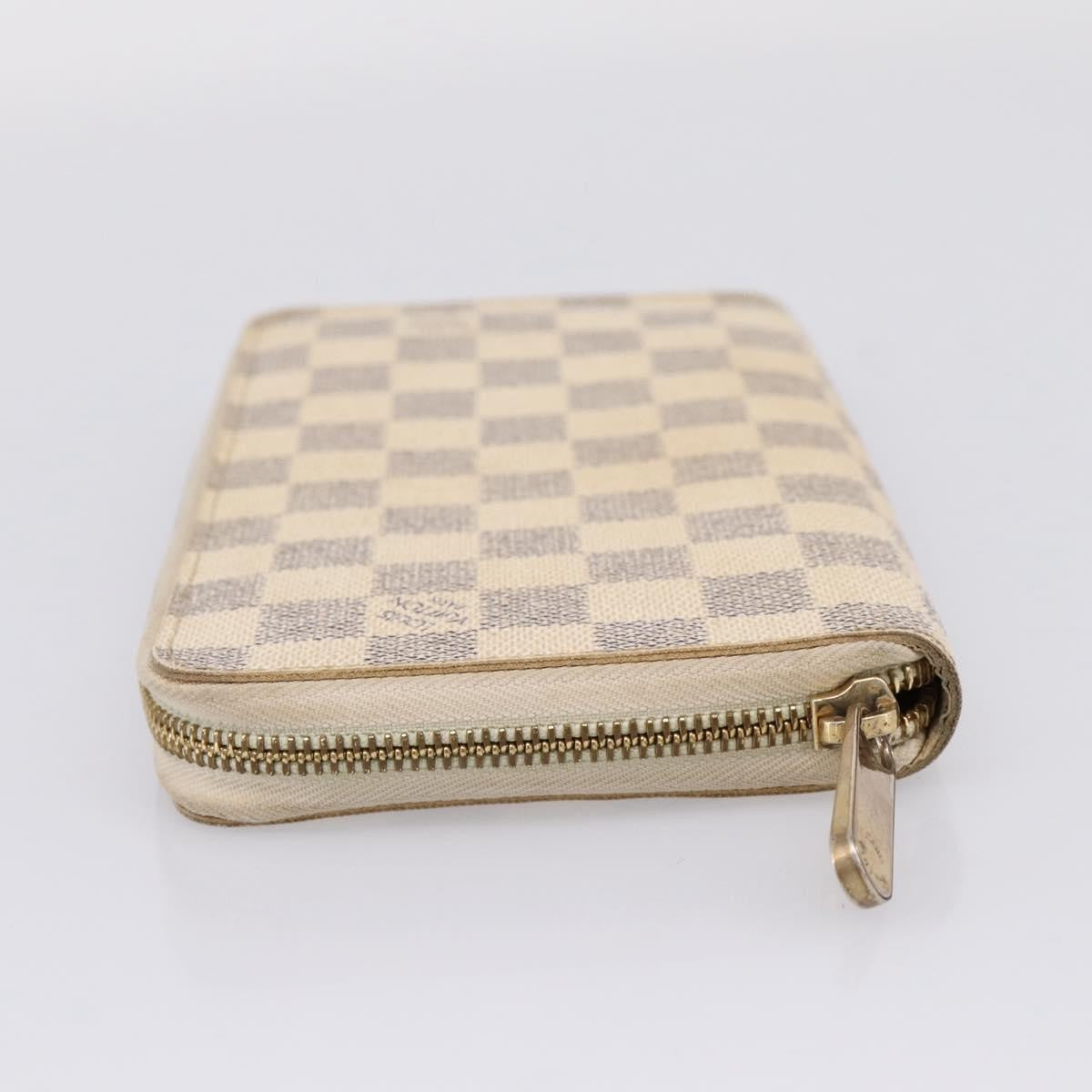 Louis Vuitton Zippy Organizer Damier White Canvas Wallets Accessory (Pre-Owned)