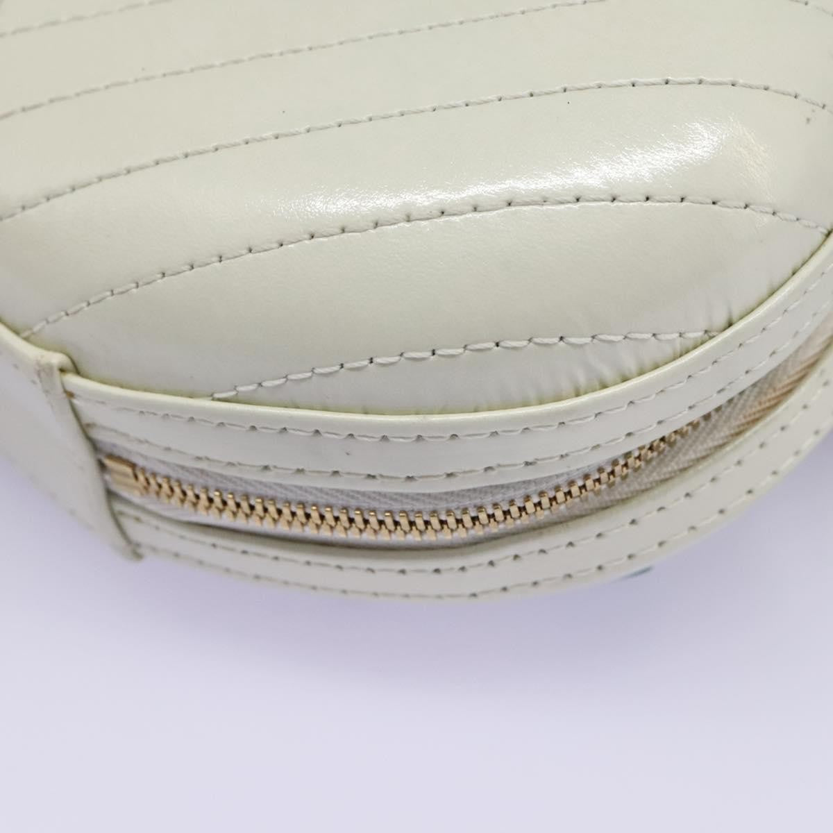 Chanel La Pausa Evening Chevron Lambskin With Applique White Leather Shoulder Bag Bag (Pre-Owned)