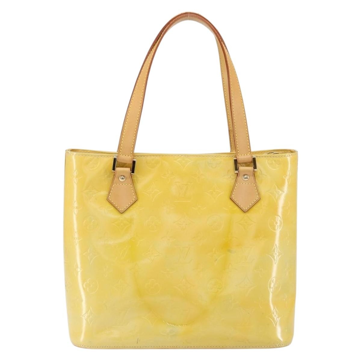 Louis Vuitton Houston Monogram Vernis Yellow Patent_Leather Tote Bag Bag (Pre-Owned)