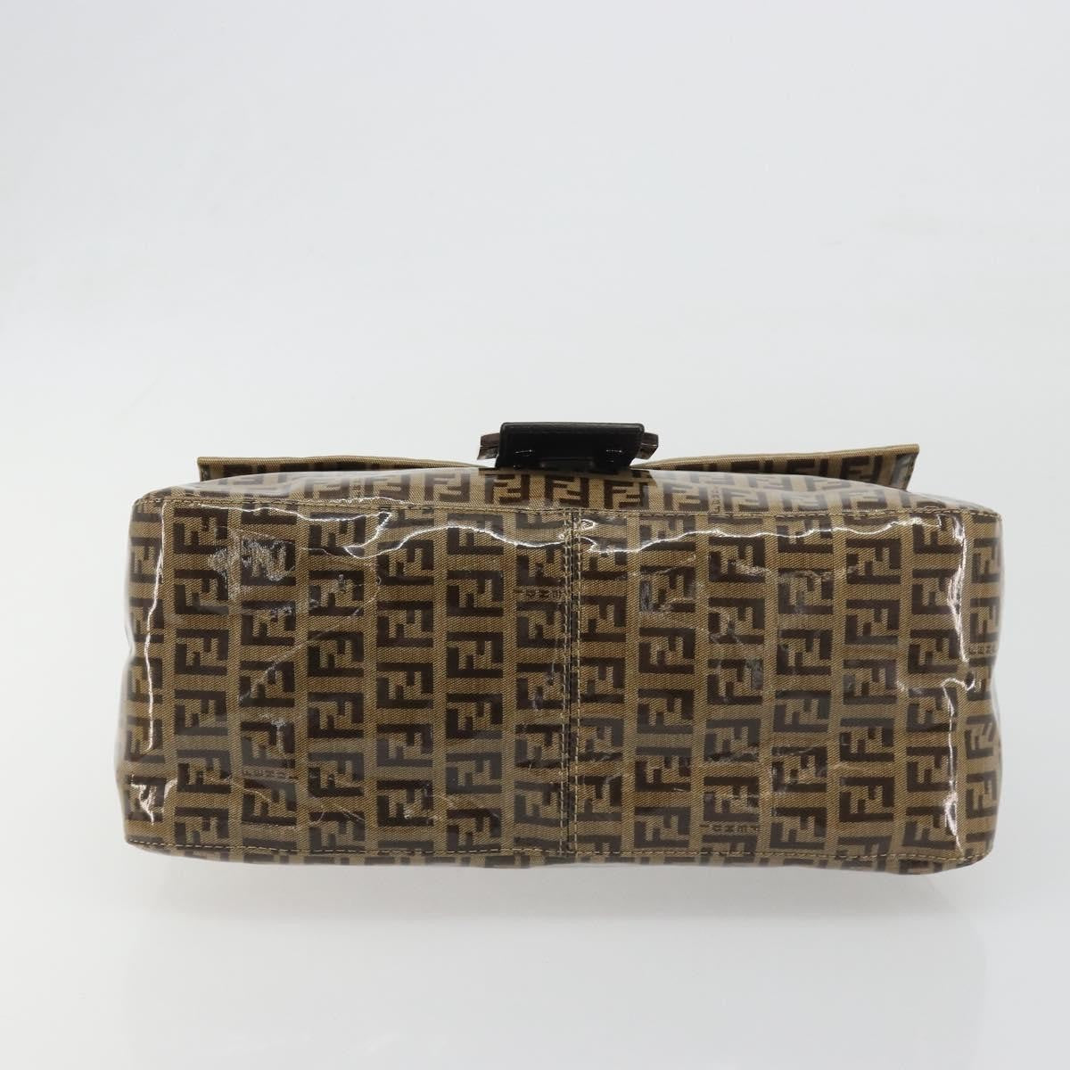 Fendi Mamma Baguette Zucchino Canvas Brown Canvas Shoulder Bag Bag (Pre-Owned)