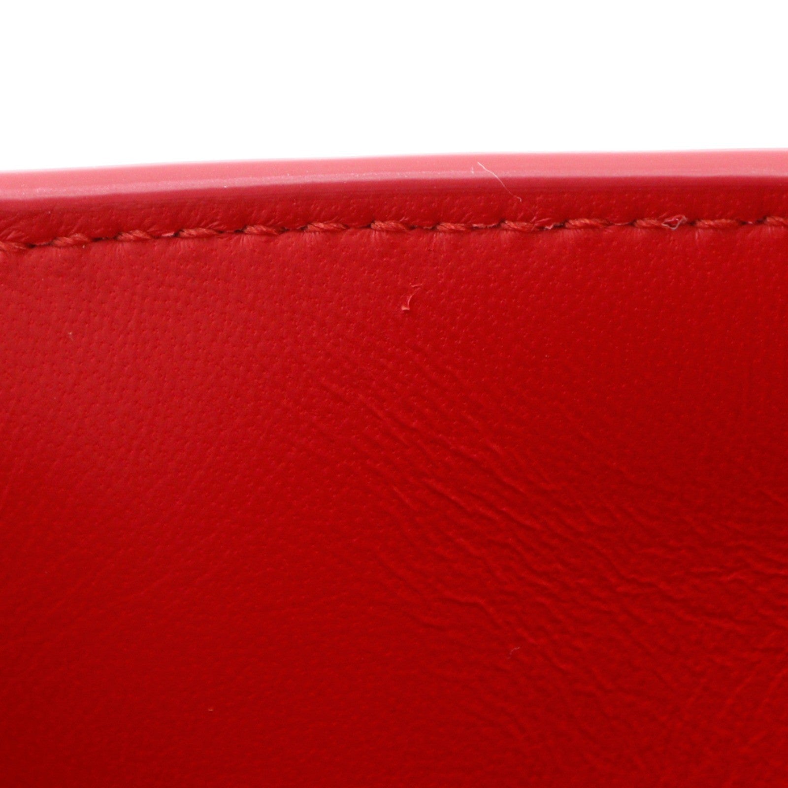 Burberry Tb Flap Leather Red Leather Clutche & Pouche Bag (Pre-Owned)