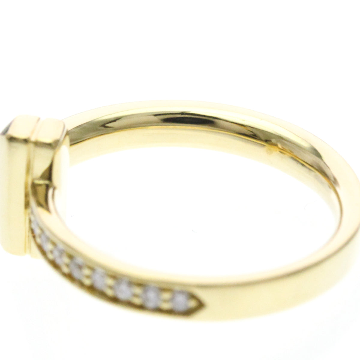 Tiffany & Co. T1 Ring 18K Yellow Gold With Diamonds Gold Yellow_Gold Ring Jewelry (Pre-Owned)