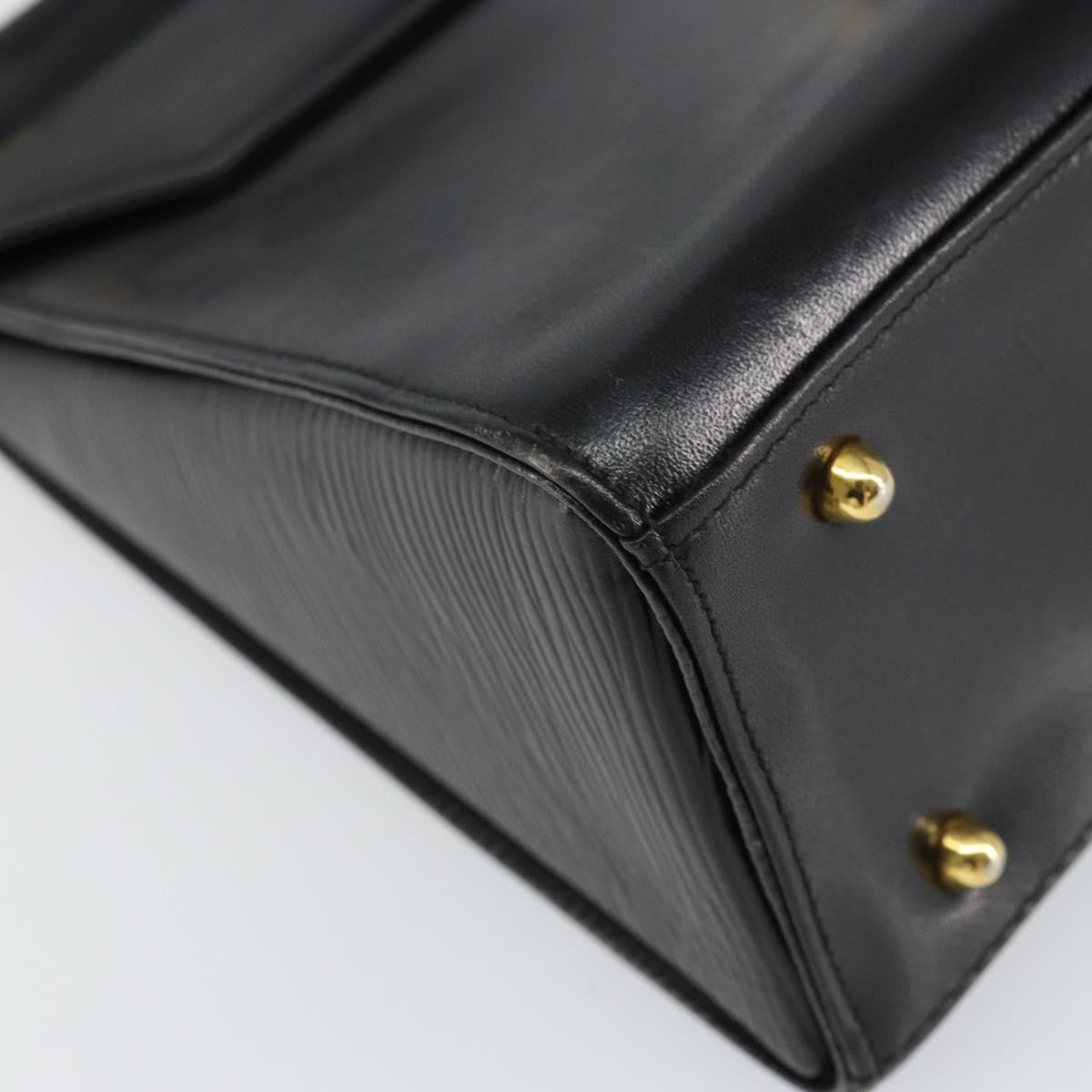 Valentino Garavani Vintage Leather Black Leather Handbag (Pre-Owned)