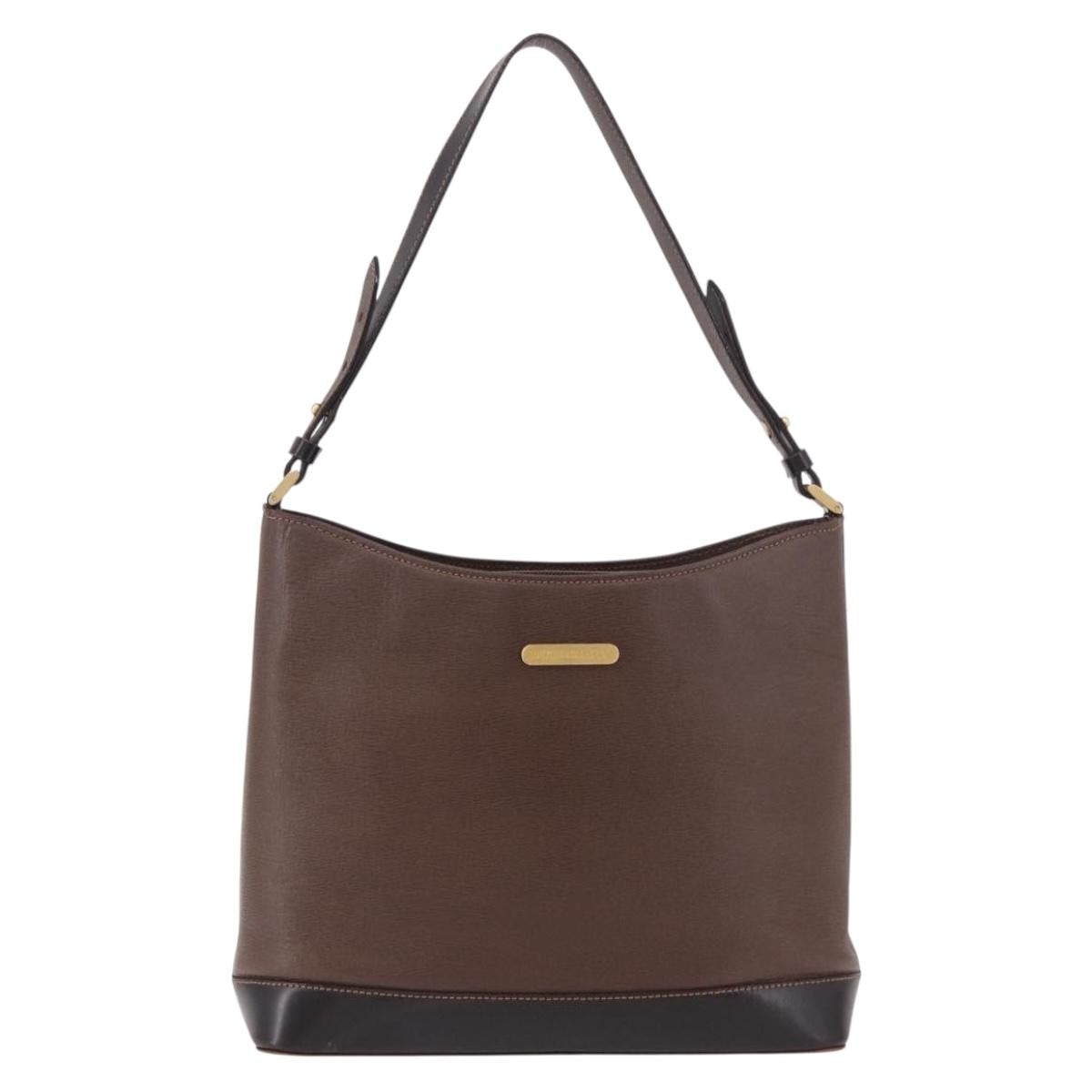 Burberry Vintage Leather Brown Leather Shoulder Bag Bag (Pre-Owned)