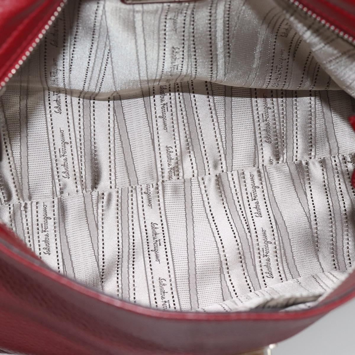 Salvatore Ferragamo Sofia Satchel Leather Red Leather Handbag (Pre-Owned)