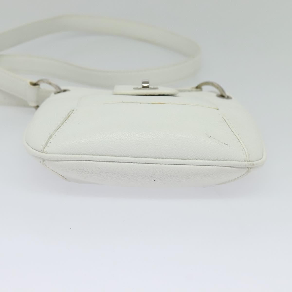 Bvlgari Vintage Leather White Leather Shoulder Bag Bag (Pre-Owned)