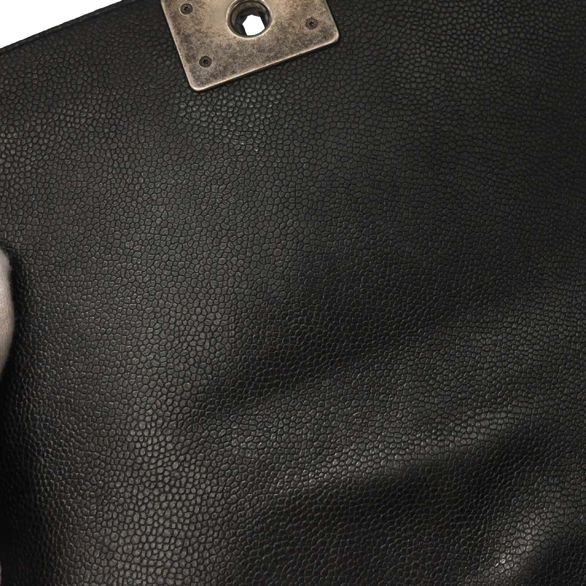 Chanel Boy Flap Tweed And Leather Black Leather Shoulder Bag Bag (Pre-Owned)