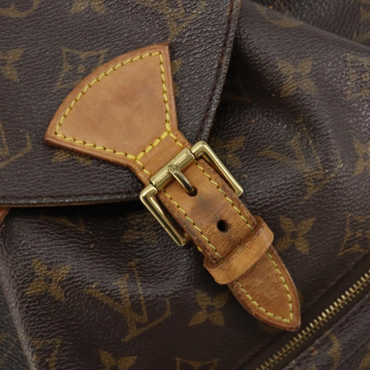Louis Vuitton Vintage Montsouris Monogram Canvas Brown Canvas Backpack Bag (Pre-Owned)