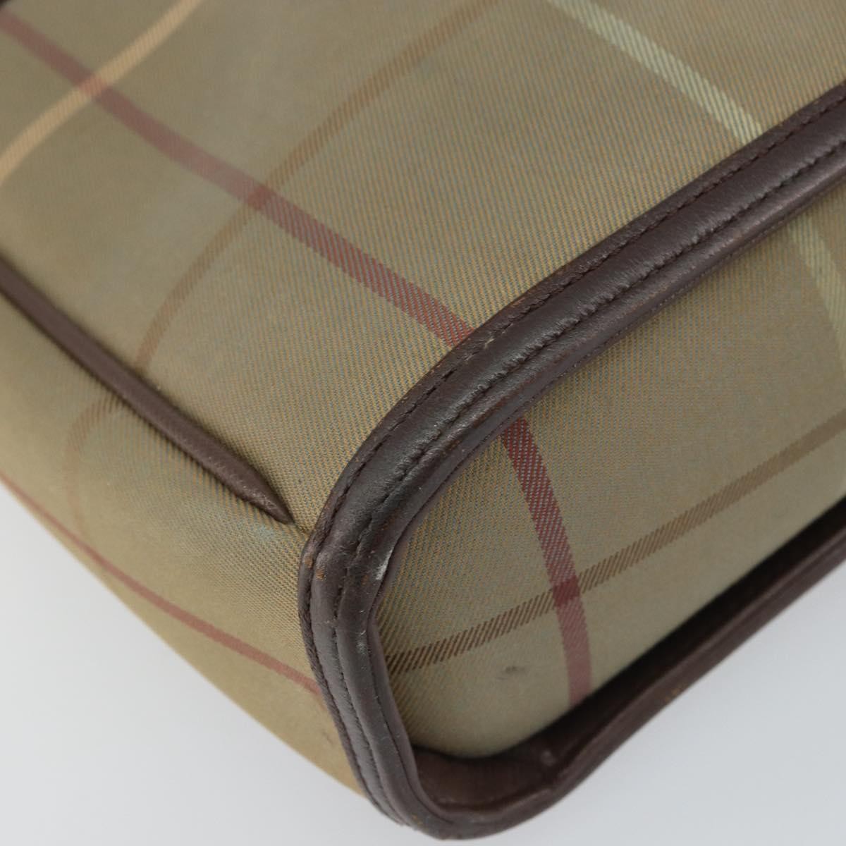 Burberry Nova Check Canvas Beige Canvas Shoulder Bag Bag (Pre-Owned)