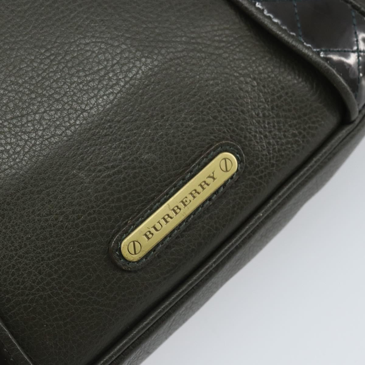 Burberry Vintage Leather Khaki Leather Shoulder Bag Bag (Pre-Owned)