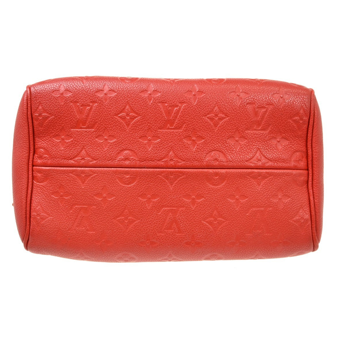 Louis Vuitton Speedy Bandouliere Nm Monogram Empreinte Leather Red Leather Handbag (Pre-Owned)