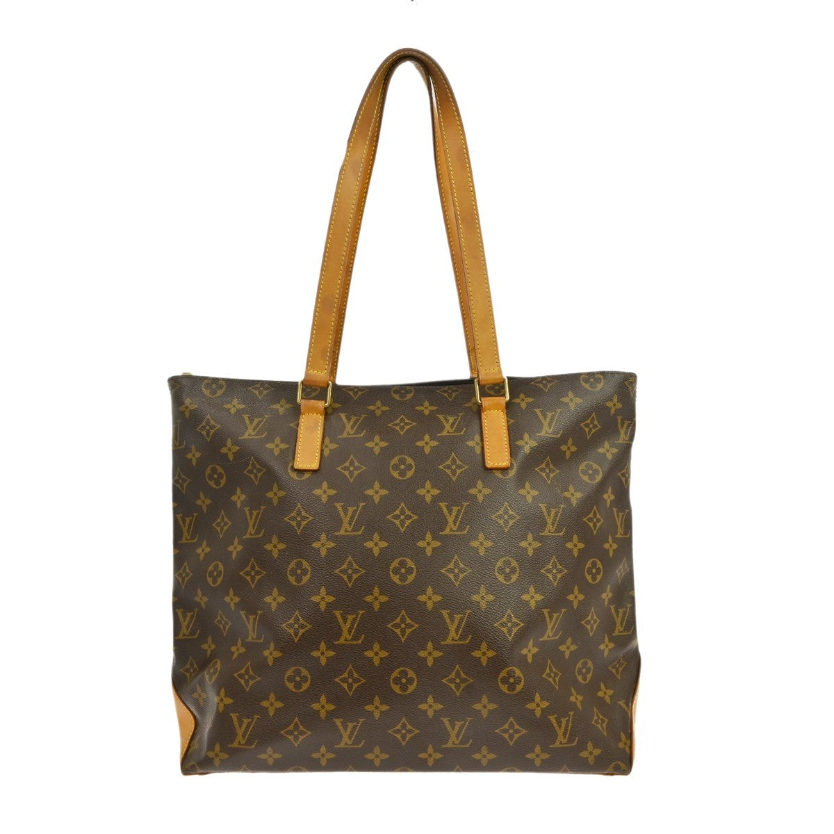 Louis Vuitton Cabas Mezzo Monogram Canvas Brown Canvas Shoulder Bag Bag (Pre-Owned)