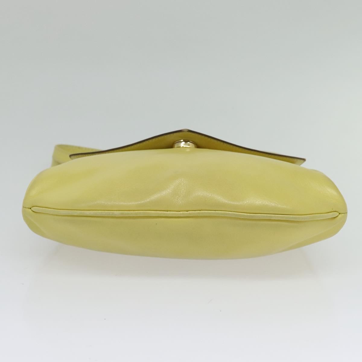 Celine Vintage Leather Yellow Leather Shoulder Bag Bag (Pre-Owned)