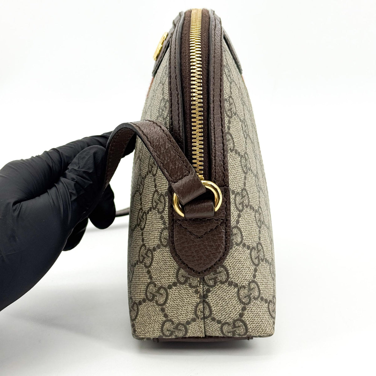 Gucci Ophidia Dome Gg Coated Canvas Brown Canvas Shoulder Bag Bag (Pre-Owned)
