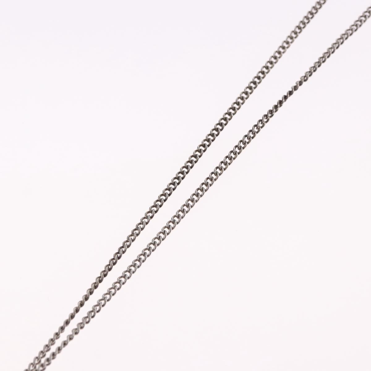 Chanel Cc Pearl Drop Pendant Metal With Faux Pearl Silver Metal Necklace Jewelry (Pre-Owned)