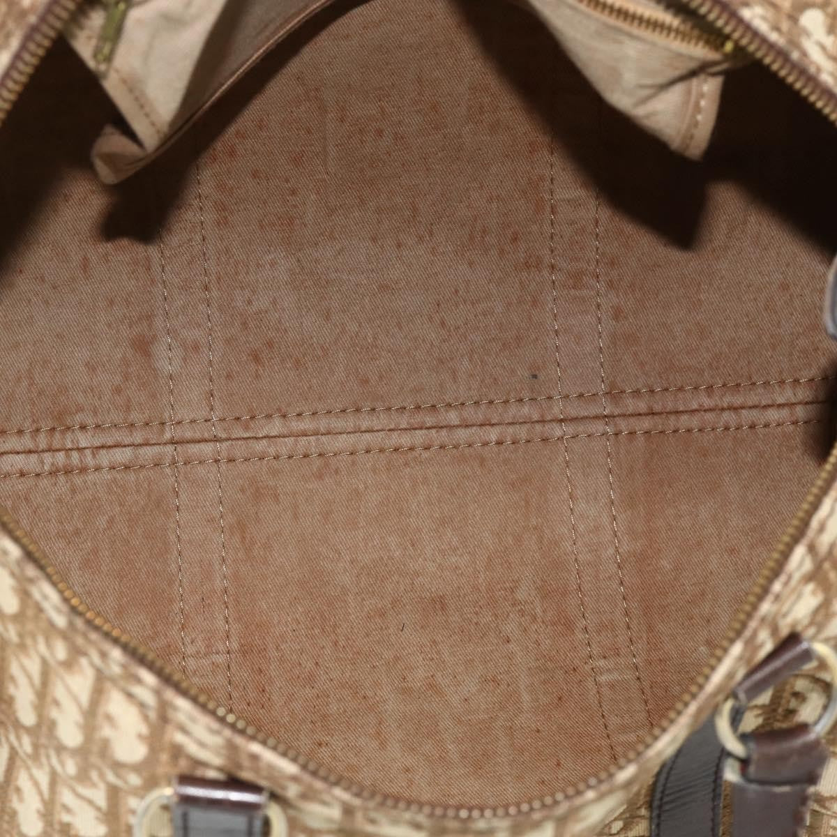 Christian Dior Vintage Trotter Canvas Brown Canvas Handbag (Pre-Owned)