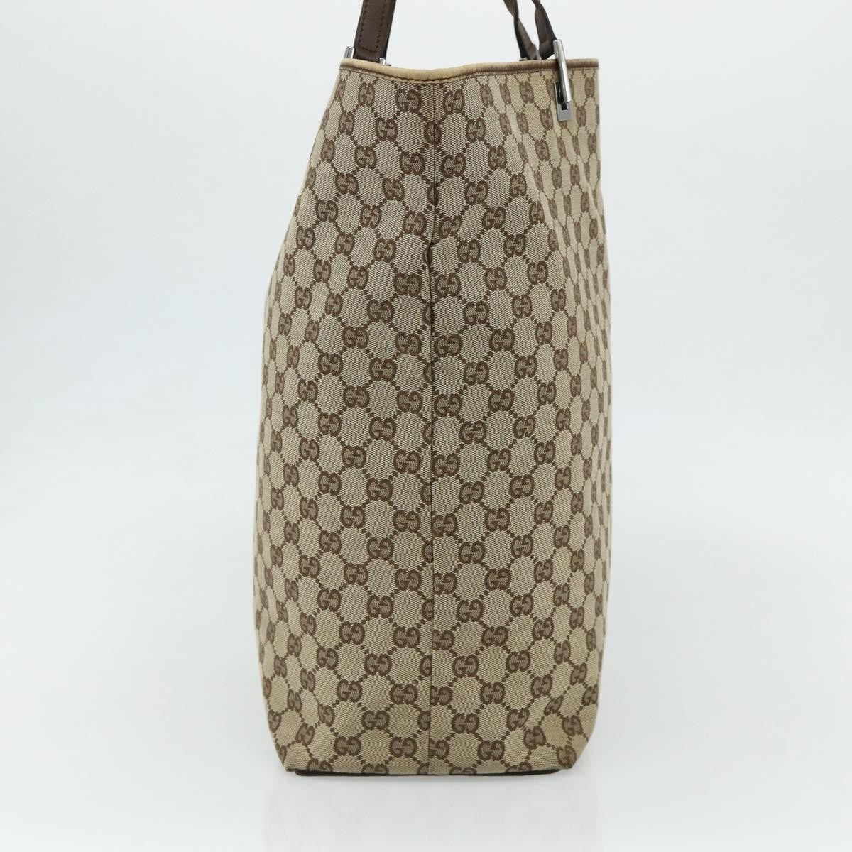 Gucci Vertical Tote Gg Canvas Beige Canvas Tote Bag Bag (Pre-Owned)