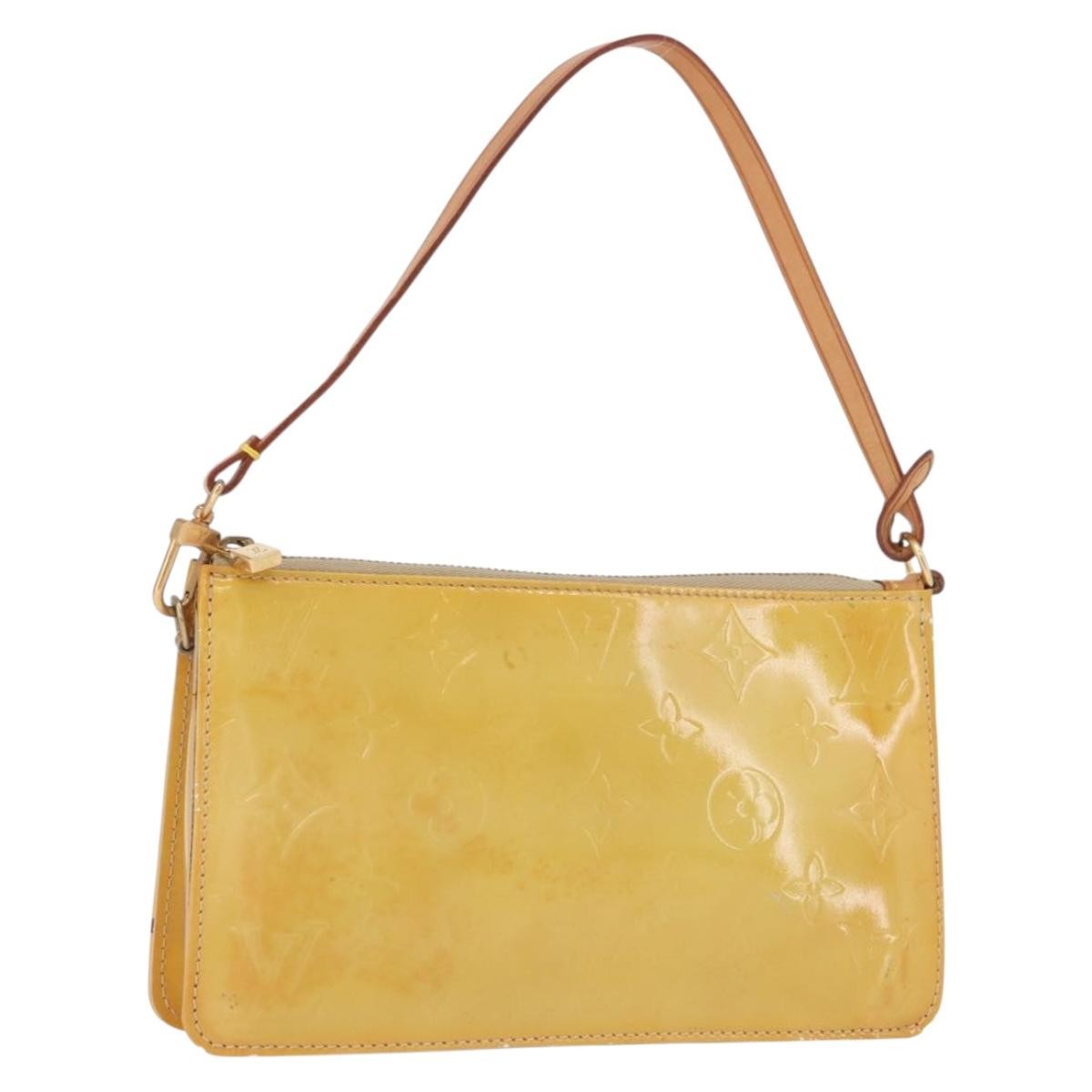 Louis Vuitton Lexington Pochette Monogram Vernis Beige Patent_Leather Clutche & Pouche Bag (Pre-Owned)