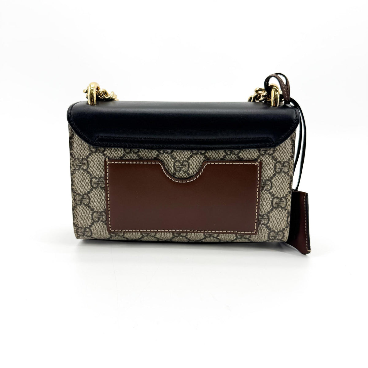 Gucci Padlock Gg Coated Canvas And Leather Brown Canvas Shoulder Bag Bag (Pre-Owned)