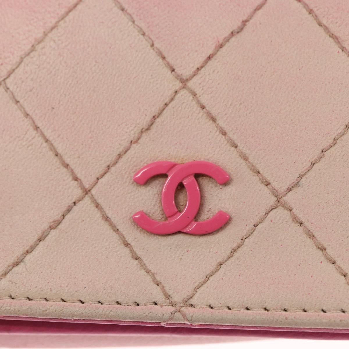 Chanel Wallet On Chain Quilted Ombre Lambskin Pink Leather Crossbody Bag Bag (Pre-Owned)