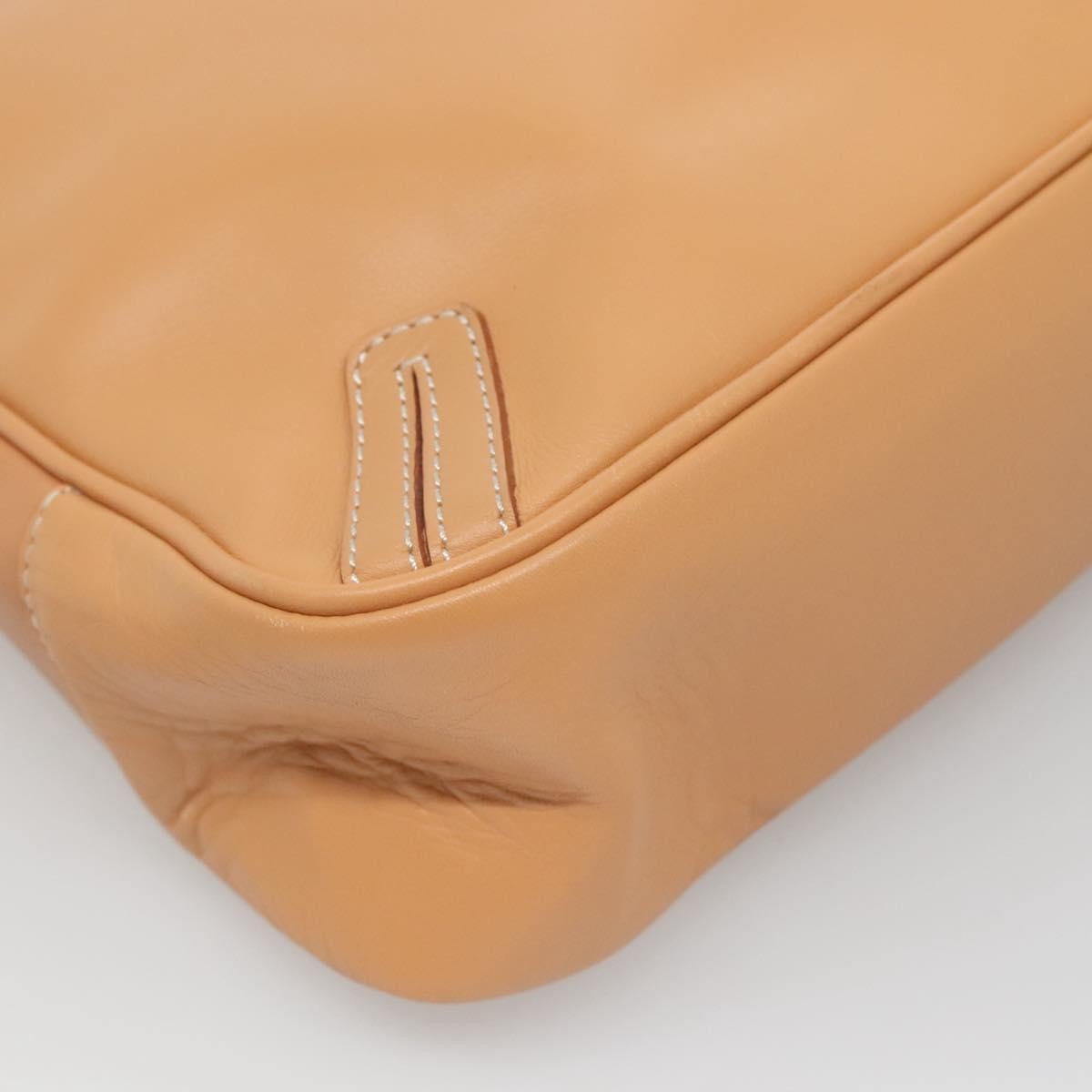 Burberry Shoulder Leather Beige Leather Shoulder Bag Bag (Pre-Owned)