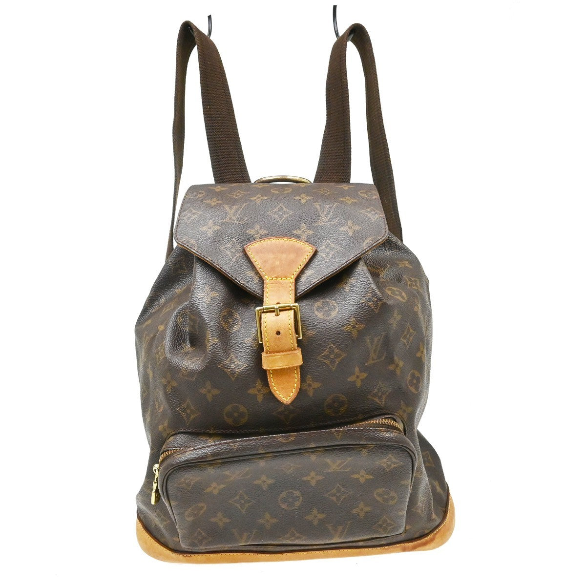 Louis Vuitton Vintage Montsouris Monogram Canvas Brown Canvas Backpack Bag (Pre-Owned)