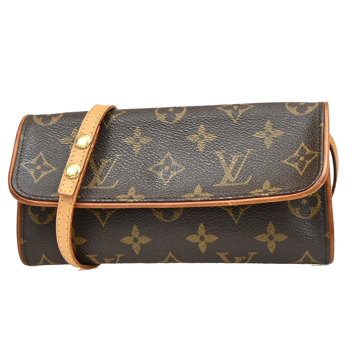 Louis Vuitton Twin Monogram Canvas Brown Canvas Clutche & Pouche Bag (Pre-Owned)
