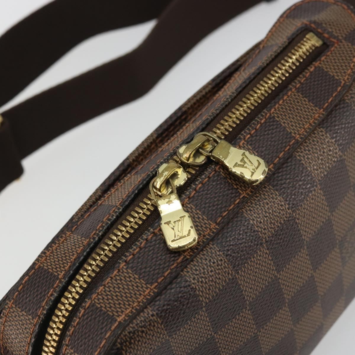 Louis Vuitton Geronimos Waist Damier Ebene Brown Canvas Shoulder Bag Bag (Pre-Owned)