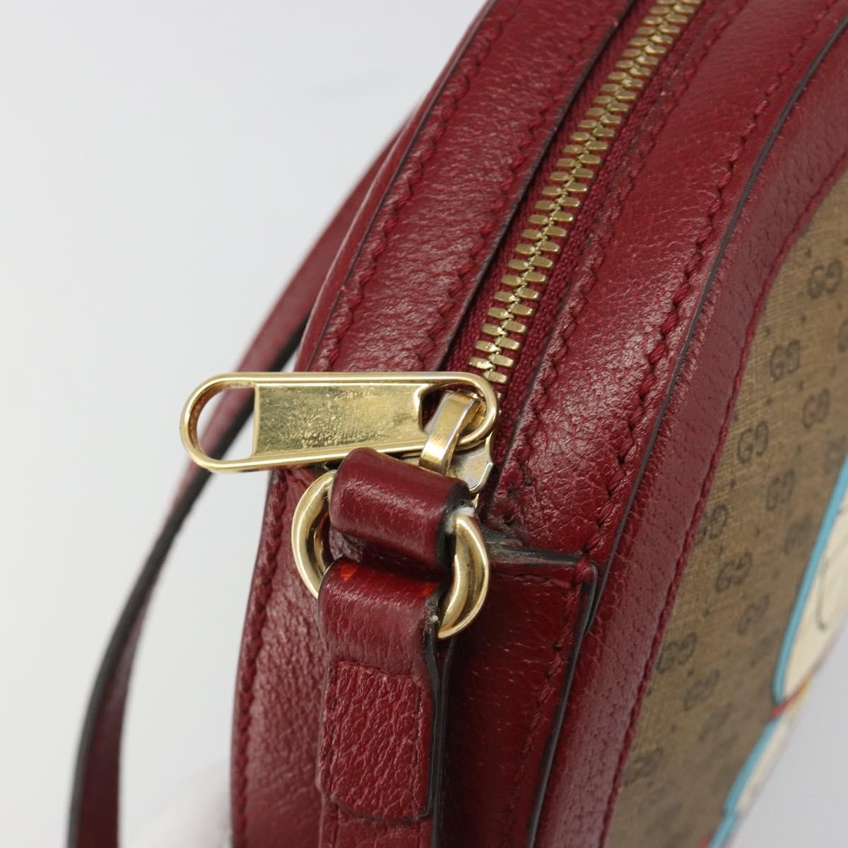 Gucci Doraemon Round Printed Mini Gg Coated Canvas Beige Canvas Shoulder Bag Bag (Pre-Owned)